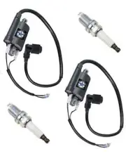 2 Ignition Coils + Spark Plug For Honda CB350 1968-1973