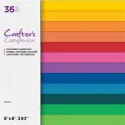 Crafters Companion 8 x 8 Textured Cardstock - Brights NEW