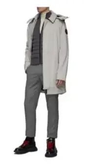 Canada Goose Men Winslow Small Limestone Pea Coat Black Label