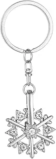 Ciieeo Unique Snowflake Keychain Adorable Decorative Pendant Car Key Accessory