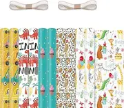 Lyaciomn 10Pcs Wrapping Paper Sheets for Kids,Birthday Wrapping Paper Gift Wrap,Present