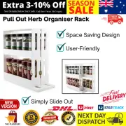 Slide Cabinet Organiser Spice Rack Storage Pantry Kitchen Shelf Jars Holder NEW