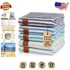 MYRA Set of 5 Turkish Beach Towels - Quick Dry & Sand Free, 100% Cotton