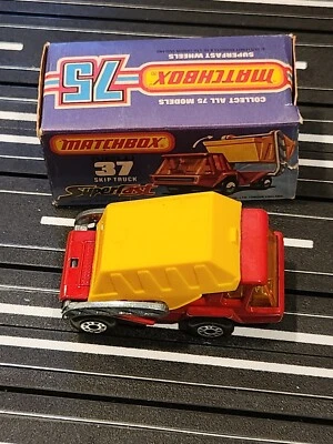 Matchbox Lesney Superfast No. 37 Skip Truck Red 1976