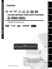Panasonic DVD Recorder VCR Player Combo Instructions D-VR610KU * MANUAL ONLY *