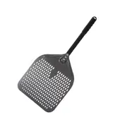 Anygleam Pizza Shovel 30 cm x 70cm Dark Grey for Perforated Peel with Metal Handle Oven Turning Baking Accessory
