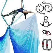 KIKIGOAL 10M Aerial Yoga Silk Equipment Yoga Pilates Swing Aerial Yoga Antigravity Hammock for Yoga Strap Bodybuilding