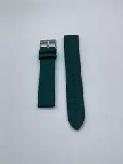 CONDOR Genuine Soft Leather in Green with Silver Buckle 18mm
