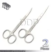 Nose Moustache 2 Pieces Scissors Body Piercing Surgical Iris Bended & Straight