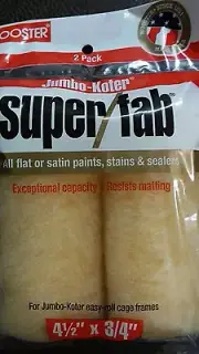 Wooster 4 1/2" x 3/4" Jumbo-Koter Super/Fab 2 Pack Roller Covers RR309-4 1/2