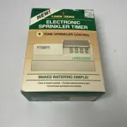 Lawn Genie 4 Zone Irrigation Electronic Timer Sprinkler Controller NIB!