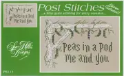 Cross Stitch Sue Hillis Post You & Me Pea Pod w/ charms quick FUN Needlework OOP