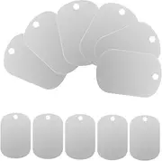 Homoyoyo 30pcs Blank Aluminum Stamping Tags Durable Rectangle Labels for DIY Pet Name Tags Keychains and Jewelry Versatile Crafting Blanks for Engraving and Stamping