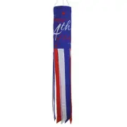 5134 - Happy 4th of July 40 Inch Windsock - Outdoor Seasonal Decoration