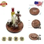 Solid 12-Inch Walnut Lazy Susan - Handcrafted Rotating Tray for Dining Tables