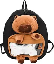 [Generic] Carpincho Backpack - Stylish College Backpack | Plush Animal Backpack Carpincho Backpack, Cute Carpincho Backpack, Stylish Plush Animal College Backpack for Girls