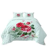 Red Flowers Coverlet