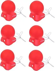 Parliky 6Pcs Clown Red Nose Props for Cosplay Costume Accessories for Halloween Circus Parties and Dress-up Events Funny Trick Toy for Adults