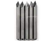 5pc 3.175 x 0.1mm 40 Degree Pyramidal Carbide Engraving Bit PCB CNC Router Tool