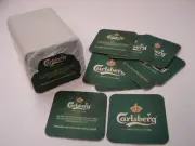 100 Vintage Carlsberg Lager Pilsner Beer Mats Coasters “Best Lager In The World”