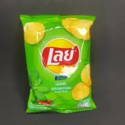 LAY'S ROCK RIDGED POTATO CHIPS SWEET BASIL FLAVOR THAIFOOD 48g