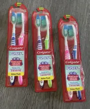 (3) Colgate Plus Adult Full Head Soft Toothbrush Value Pack 2 Count