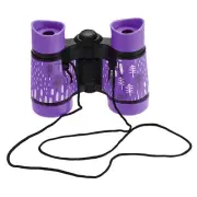 Toy Binoculars 4X30 Compact Folding Binoculars Shockproof Purple with Neck Strap