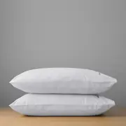 Canningvale CoziCotton Fitted Sheet & Pillowcase Set - White, Double, Cotton
