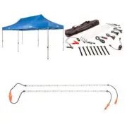 Kings Gazebo 6mx3m + 4 Bar Camp Light Kit + Orange LED Camp Light Extension Kit