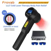 5W Cold Laser LLLT Powerful Handheld Pain Relief Laser Therapy Device 650+808nm