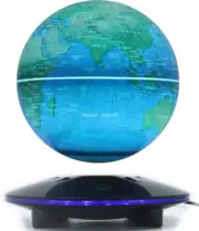 Magnetic Levitating Globe, 6 Inch LED Levitation Floating World Map Globe, Au...