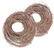 KERYAR 15 Feet DIY Crafts Natural Grapevine Twig Vine Garland Wreaths for Wedding House Holiday Door Wall Decor - 2 Pack…