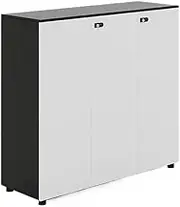 File Cabinet Heightened with Partition Office Double Door Storage Cabinet File Wooden with Lock Storage Data Three Cabinets Door Office Drawer