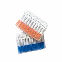 在飛比找蝦皮購物優惠-80支橙藍牙縫刷  矽膠牙縫刷 軟膠牙間刷 間隙刷 齒間刷