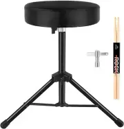 EASTROCK Drum Throne,Padded Drum Seat Drumming Stools with Anti-Slip Feet for...