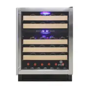 Vinotemp 46-Bottle Dual-Zone Wine Cooler Right Hand Swing Under Counter