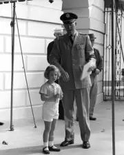 Caroline watches President John F. Kennedy helicopter depart New 8x10 Photo