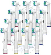 16 Pack Replacement Toothbrush Heads Compatible with Oral-B Electric Toothbrush, MH MOIHSING Replacement Brush Heads for Oral B-Precision Clean – Rotating Brush Head for Superior Clean