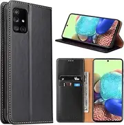 [GoshukunTech] Case for Galaxy A51,for Samsung Galaxy A51 Wallet Cover,6.5 inch,Magnetic Wallet Case Leather Flip Folio Cover with Card Slots-Black