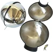 BDSM Bondage Sex Collars with Key Restraints Metal Helmet Mask Stainless Steel Head Restraint Hood Neck Collar SM Erotic Toys for Couples(Ø 12 cm)