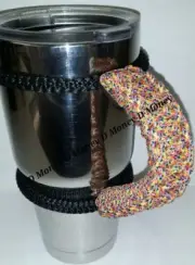 Paracord Handle for 40oz,30 oz, or 20ozYeti Ozark & Rtic Blue Confetti Pattern