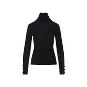 [Moncler] Moncler-Black Virgin Wool Turtle Neck-Donna XS STAND