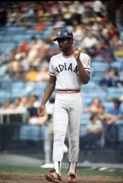 George Hendrick Cleveland Indians walks to the plate to hit agains- Old Photo