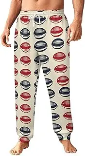 [Generic] Men's Sweatpants, Bold Rugby Design-35, Polyester Joggers, Sweatpants Jogging Pants for Workout Running