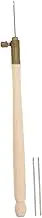 TEHAUX Clothes Pin Embroidery Beads Beading Hook Embroidery Beading Crochet Embroidery Tools Hook Needles Embroidery Crochet Hooks Bead Embroidery Needles Beige Wood