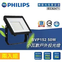 在飛比找momo購物網優惠-【Philips 飛利浦】2入 50WLED 小瓦數戶外投光