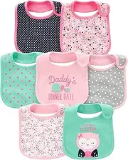 Simple Joys by Carter's Unisex Babies' Teething Bibs, Pack of 7