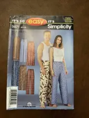 Simplicity 9871 Mens/Misses Loungwear Pants Casual XS-XL Sew Pattern Uncut
