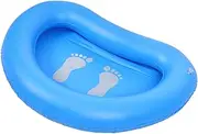 POPETPOP Inflatable Pool Foot Bath Basin with Non-Slip Mat, Pool Foot Wash Tray Foot Print Foldable Foot Soaking Bath Basin Accessories Beach Spa Tub