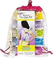 Tulip One-Step Tie Dye Backpack Kit Neon, 31pc, Party and Craft Supplies, Vibrant Colors for Fashion Art Projects